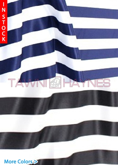 1 Inch Striped Poly Satin Fabric