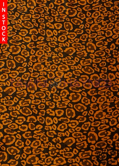 Black & Tan Leopard Polyester Fabric