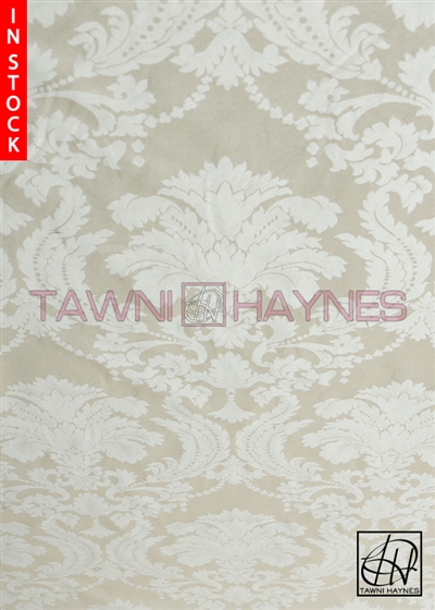 Cream Lyons Damask Brocade Fabric