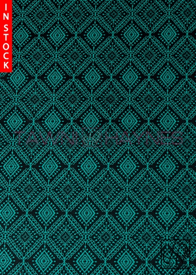 Green & Black Geometric Fabric