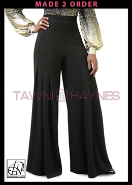 Tawni Haynes Knit Crepe Wide Leg Pants