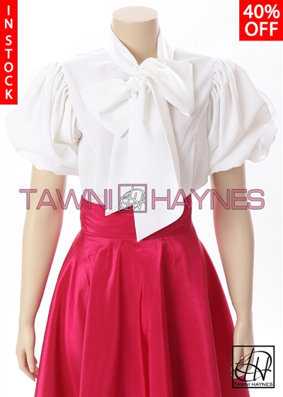 Tawni Haynes In-Stock Crepe Bow Blouse