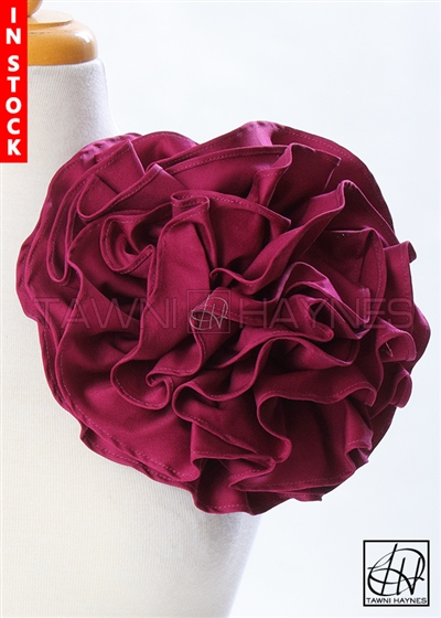 Tawni Haynes Circle Flower Pin (10 inch) - Magenta Stretch Cotton