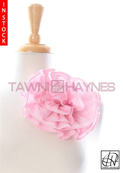 Tawni Haynes Circle Flower Pin (8 inch) - Bubblegum Pink Stretch Cotton