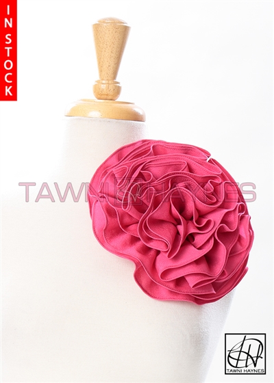 Tawni Haynes Circle Flower Pin (8 inch) - Fuchsia Crepe