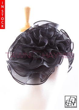 Tawni Haynes Extended Circle Flower Pin (19 inch) - Two Tone Iridescent Taffeta