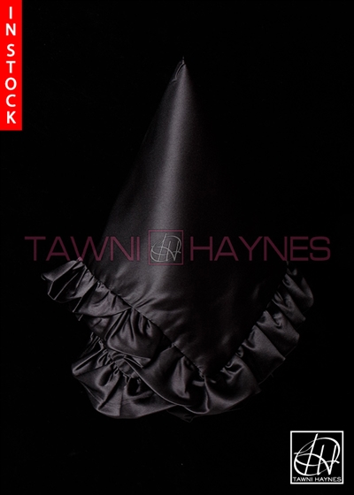 Tawni Haynes Lap Scarf - Black Poly Satin