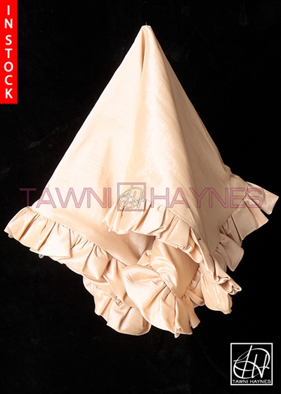 Tawni Haynes Lap Scarf - Champagne Stretch Taffeta