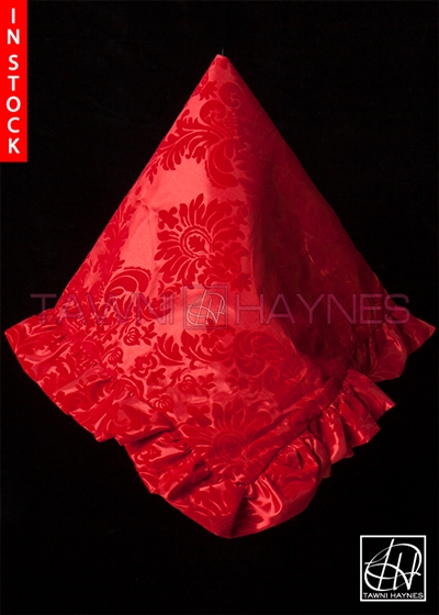 Tawni Haynes Lap Scarf - Red Red Damask Taffeta