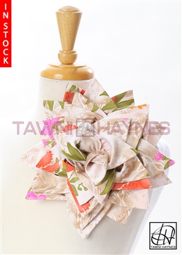 Tawni Haynes Petal Flower Pin (10 inch) - Floral Stretch Cotton