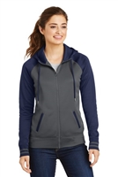 Sport-Tek Ladies Varsity Fleece Full-Zip Hooded Jacket