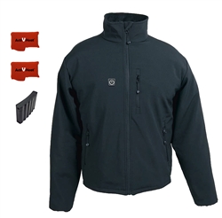 ActiVHeat Men's RECHARGEABLE TurboHeat Insulated Soft-Shell Jacket - Ultimate Bundle