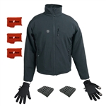 ActiVHeat Men's TurboHeat Jacket + Heated Glove Liners All Day Endurance Bundle
