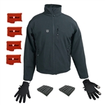 ActiVHeat Men's TurboHeat Jacket + Heated Glove Liners All Day Extreme Endurance Bundle