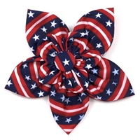 The Worthy Dog Stars and Stripes Collar Flower