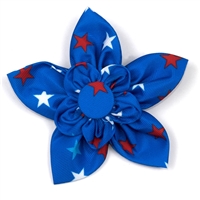 The Worthy Dog Patriotic Stars Collar Flower