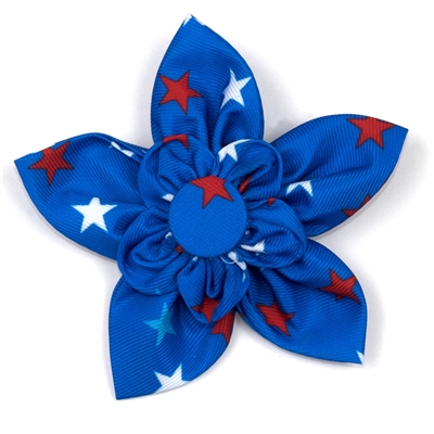 The Worthy Dog Patriotic Stars Collar Flower