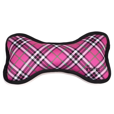 The Worthy Dog Bias Plaid Pink Bone