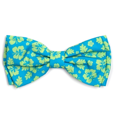 The Worthy Dog Aloha Turq Bow Tie