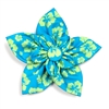 The Worthy Dog Aloha Turq Flower Collar Flower