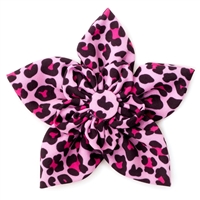 The Worthy Dog Pink Leopard Collar Flower