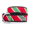 The Worthy Dog Holiday Stripe Dog Collar