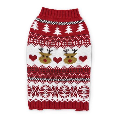 DOGO Reindeer Fair Isle Sweater