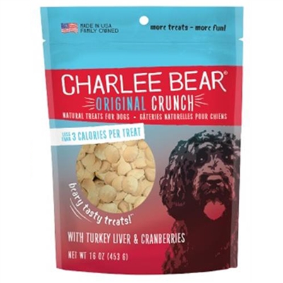Charlee Bear Turkey Liver & Cranberries Dog Treats-16oz