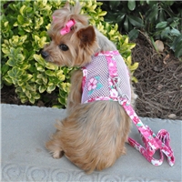 Cool Mesh Dog Harness-Hawaiian Hibiscus-Pink