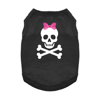 Doggie Design PirateSkull Pink Bow Tank