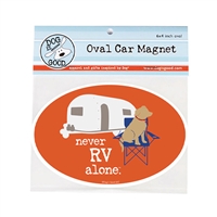 Never RV Alone  (color) Car Magnet
