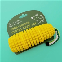 Green Waves Corn Shaped Dental Chew Dog Toy
