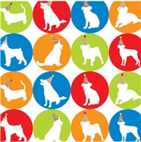 Pet Friendly Gift Wrap-Dog Party Silhouettes