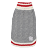 Hip Doggie Gray Cable Knit Dog Sweater