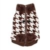 Hip Doggie Butter Fleece Vest-Brown Houndstooth