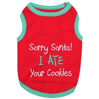 Parisian Pet Sorry Santa I Ate Your Cookies Dog Shirt