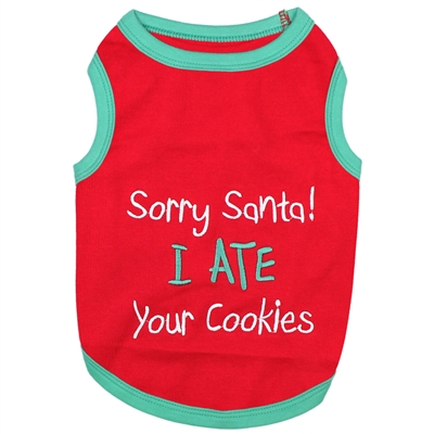 Parisian Pet Sorry Santa I Ate Your Cookies Dog Shirt