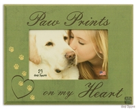 Paw Prints On My Heart 7"x9" Picture Frame