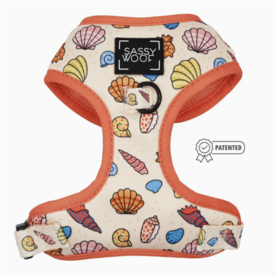 Sassy Woof Adjustable Dog Harness-Shell Yeah