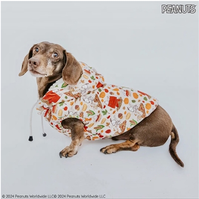 Sassy Woof Dog Reversible Sherpa Jacket - Peanutsâ„¢ Harvest