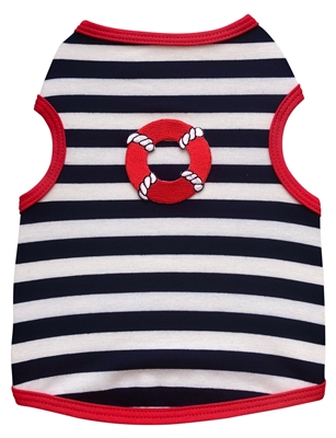 Sailor Stripe Dog Tank