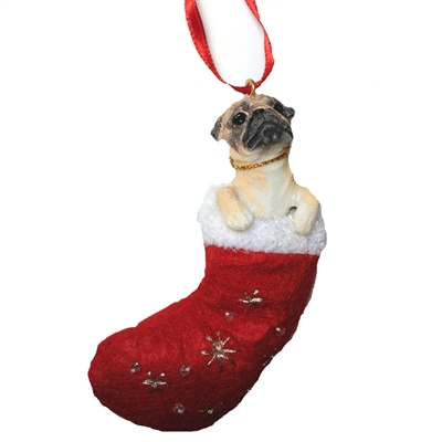 Santa's Little Pals Pug Ornament