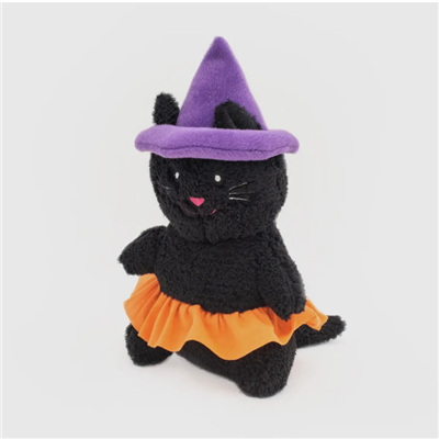 Zippy Paws Halloween Cheeky Chumz-Witch Cat Dog Toy