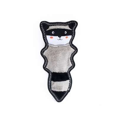 Zippy Paws Z-Stitch Skinny Peltz Raccoon Dog Toy