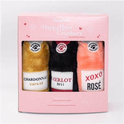 Zippy Paws Happy Hour Crusherz-Valentine's 3 Pack