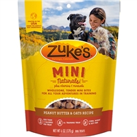 Zukes Mini Naturals Peanut Butter & Oats Recipe 6 oz