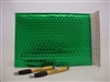 100 13" x 17.5" green metallic bubble mailer