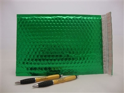 100 13" x 17.5" green metallic bubble mailer