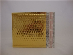 50 13.75" x 11" gold metallic bubble mailer