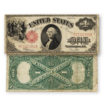 1917 $1 Legal Tender - Columbus - Jumbo Note